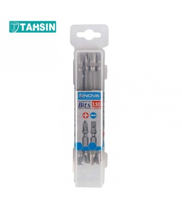 سر پیچ گوشتی نووا مدل NTB1190 سایز 110mm-یک سر دوسر- یک سر چهارسو