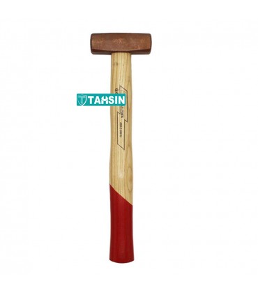 چکش مسی 500 گرمی دسته چوبی ایران پتک مدلAE1810