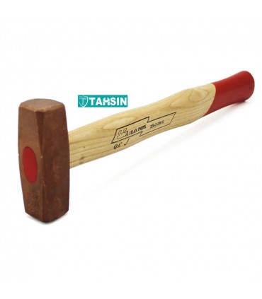 چکش مسی 500 گرمی دسته چوبی ایران پتک مدلAE1810