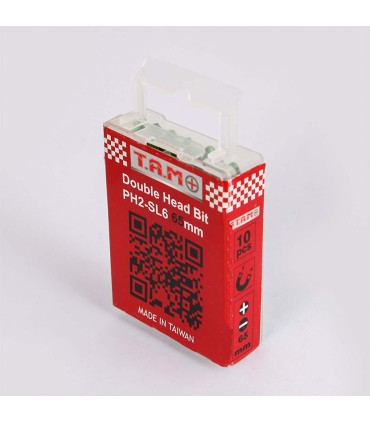 نوک پیچ گوشتی یکسر چهارسو یکسر دوسو T.A.M بسته 10 عددی