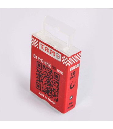 نوک پیچ گوشتی چهارسو T.A.M سایز 5 سانت بسته 10عددی