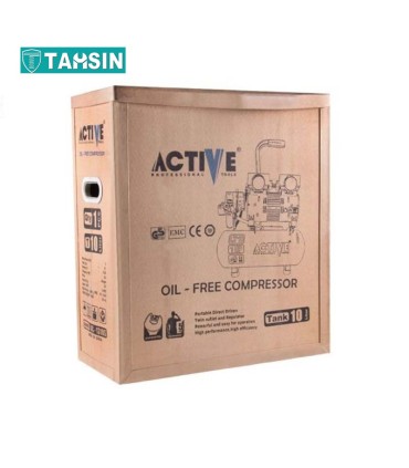 کمپرسور باد بیصدا اکتیو مدل AC-1310SN سایز 10 لیتری