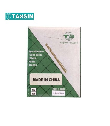 مته آهن طلایی TG سایز 5 میلی متر بسته 10 عددی