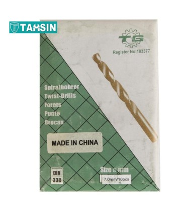 مته آهن طلایی TG سایز 7 میلی متر بسته 10 عددی