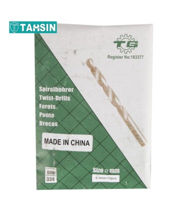 مته آهن طلایی TG سایز 6 میلی متر بسته 10 عددی