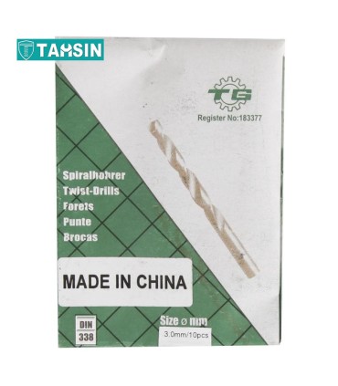 مته آهن طلایی TG سایز 3 میلی متر بسته 10 عددی