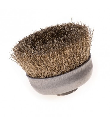 فرچه کاسه ای افشان سیم طلایی سایز 7.5 سانت