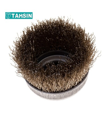 فرچه کاسه ای افشان سیم طلایی سایز 7.5 سانت