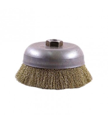 فرچه کاسه ای افشان سیم طلایی سایز 12.5 سانت