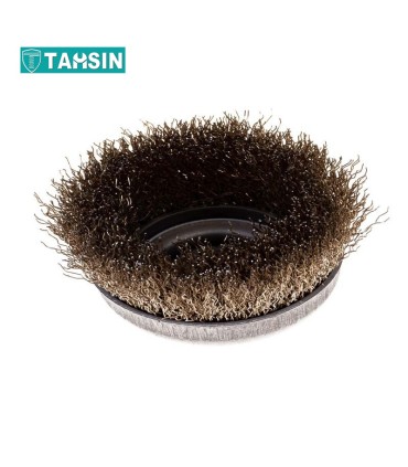 فرچه کاسه ای افشان سیم طلایی سایز 12.5 سانت