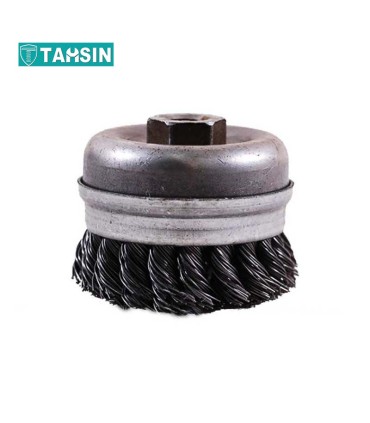 فرچه کاسه ای افشان بافته ای نقره ای سایز 7.5 سانت