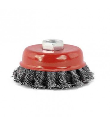 فرچه کاسه ای افشان بافته ای نقره ای سایز 12.5 سانت