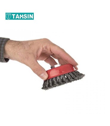 فرچه کاسه ای افشان بافته ای نقره ای سایز 12.5 سانت