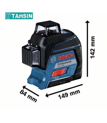 تراز لیزری 3 خط بوش مدل GLL3-80 برد 30 متری