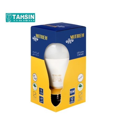 لامپ ال ای دی حبابی 15 وات میتره