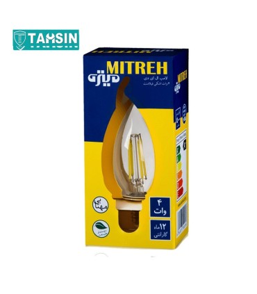 لامپ ال ای دی فیلامنت اشکی 4 وات میتره