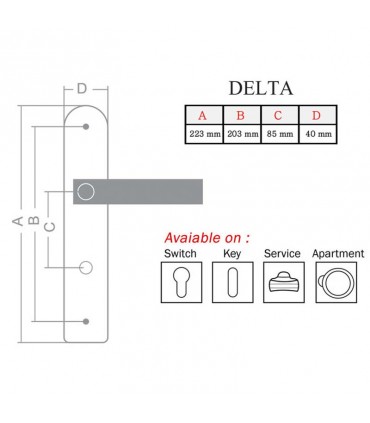 دستگیره در چوبی سوییچی دلتا مدل 121