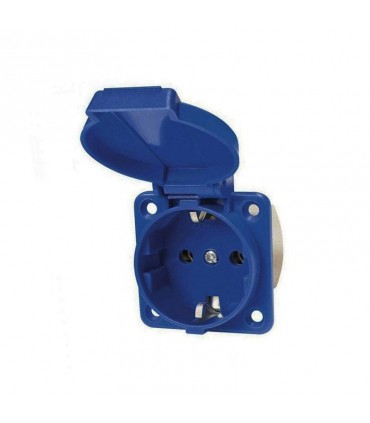 پریز درب دار تابلویی تکفاز آبی پارت الکتریک مدل 124