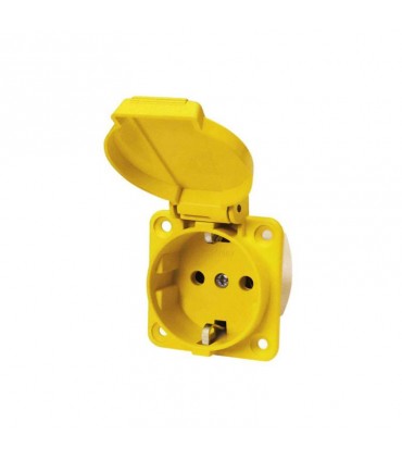 پریز درب دار تکفاز تابلویی زرد پارت الکتریک مدل 124/2