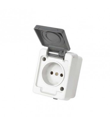 پریز بدون ارت بارانی روکار پارت الکتریک مدل برکه 137