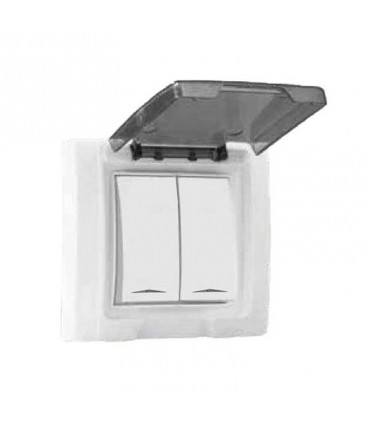 کلید دوپل درب دار توکار پارت الکتریک مدل 7242