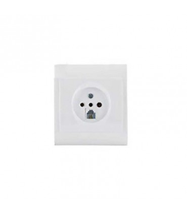 پریز تلفن دو منظوره پارت الکتریک مدل مهتاب 7806