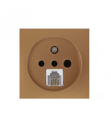 صفحه پریز تلفن دو منظوره پارت الکتریک مدل آذین 6187