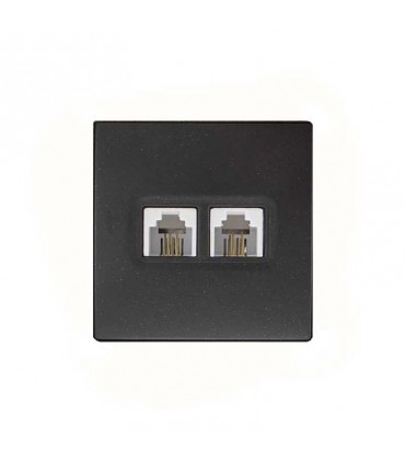 صفحه پریز تلفن دو سوکته پارت الکتریک مدل آذین 6244