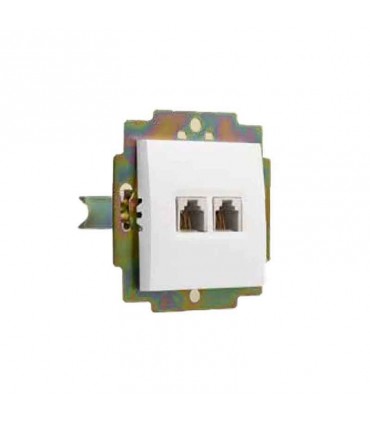 مکانیزم تلفن دو سوکت پارت الکتریک مدل آذین 4027