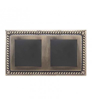 قاب دوتایی کلاسیک اشکی برنزی پارت الکتریک مدل 6514