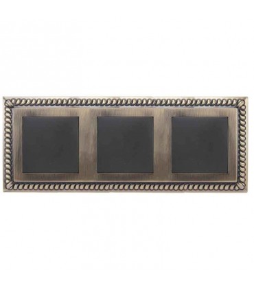 قاب سه تایی کلاسیک اشکی برنزی پارت الکتریک مدل 6515