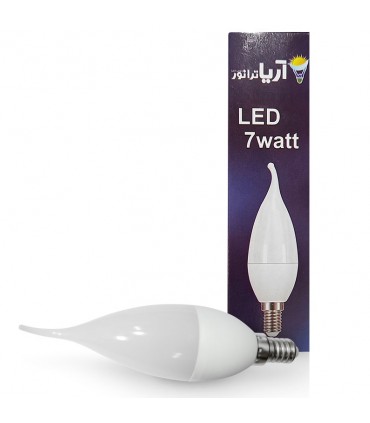لامپ ال ای دی شمعی 7 وات آریا ترانور