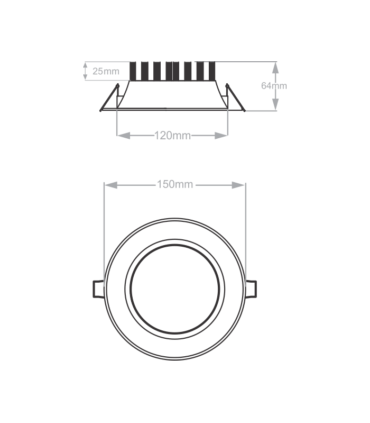 هالوژن سقفی 9 وات توکار آریا ترانور