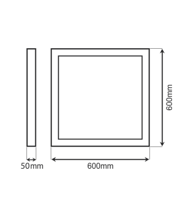 ال ای دی روکار و تو کار سقفی 72 وات آریا ترانور مدل 60 در 60