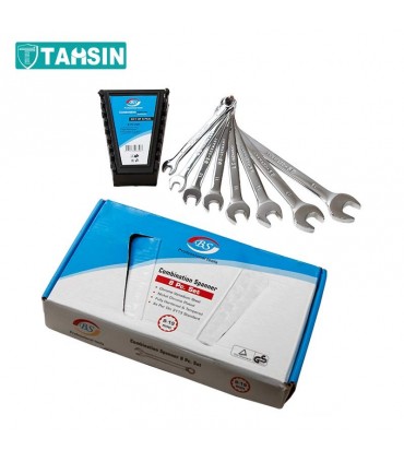 مجموعه 8 عددی آچار یکسر تخت یکسر رینگی بی اس مدل 819