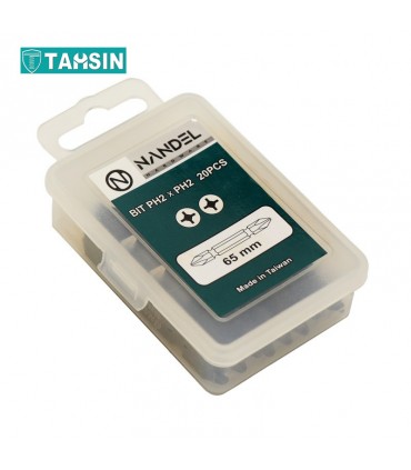 نوک پیچگوشتی دوسر چهارسو ناندل سایز 6.5 بسته 20 عددی