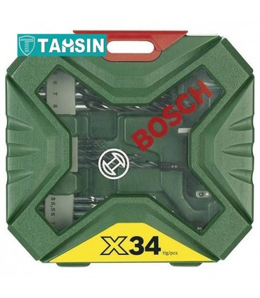 مجموعه 34 عددی سرپیچگوشتی و مته بوش مدل X.Line