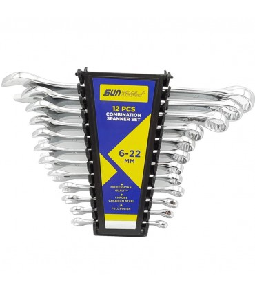 مجموعه 12 عددی آچار یکسر تخت یکسر رینگ SUNTOOLS