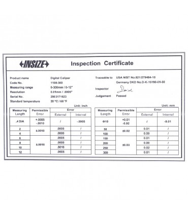 کولیس اینسایز مدل 300-1108 گستره 300-0 میلیمتر