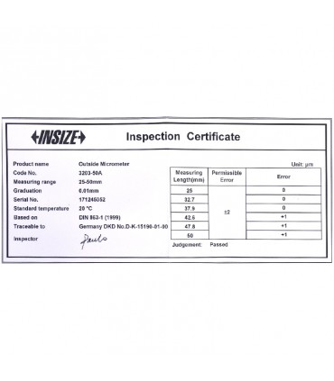 میکرومتر بیرون سنج اینسایز مدل 75A-3203