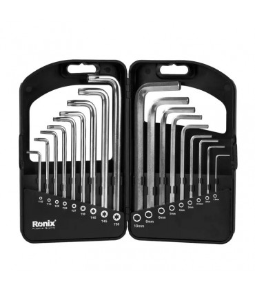 مجموعه 18 عددی آچار آلن و ستاره‌ای رونیکس مدل RH-2052