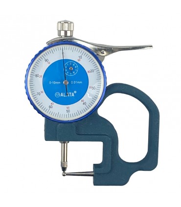 ضخامت سنج ساعتی تیوپی اهرمی آلاتا دقت 0/01 کورس 10 میلی متر