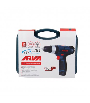 دریل پیچ گوشتی شارژی 12 ولت  5841 آروا