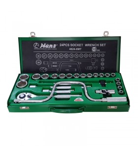 مجموعه 24 عددی آچار بکس هنس مدل 4624-6MT