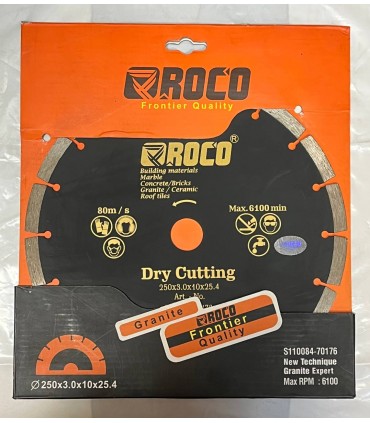 صفحه  برش گرانیت روکو  سایز 250  سوراخ 25/4