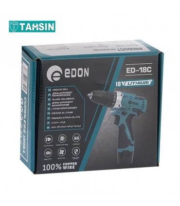 دریل شارژی ادون مدل ED-18C باتری 18 ولت