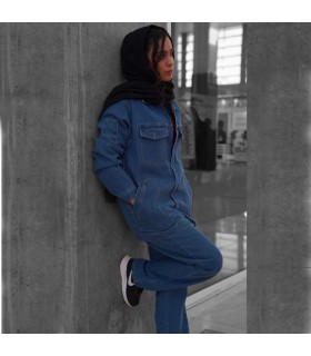 شلوارجین تحسین مدل IRON  رنگ آبی