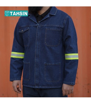 لباس کار جین شبرنگ دار