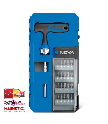 مجموعه 25 عددی سری پیچ گوشتی و آچار نووا مدل NTS 1333