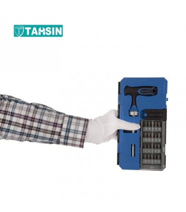 مجموعه 25 عددی سری پیچ گوشتی و آچار نووا مدل NTS 1333